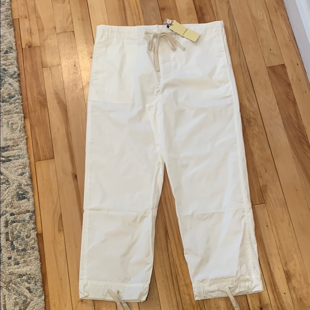 NEW! Women’s Du Paradis White Drawstring Pants - Parachute Pant - Size XS